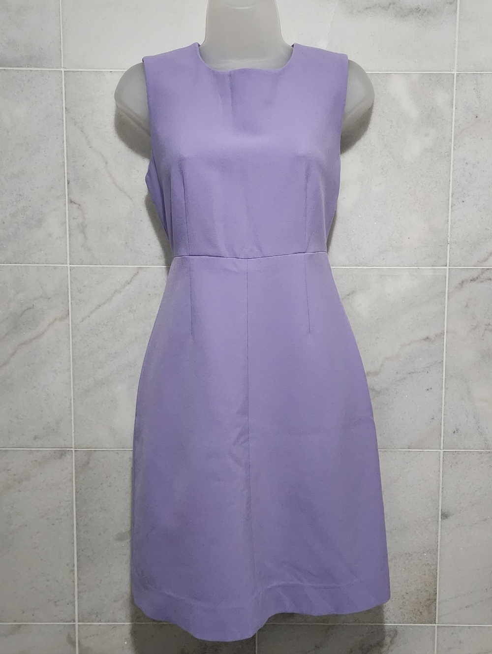 Diane Von Furstenberg Carrie Sleeveless Lavender Sheath Dress